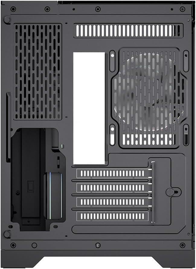 GABINETE BALAM RUSH TANK EXPERT CURVE 6400 NEGRO M-ATX DIGITAL 3VENT ARGB CRISTAL S/FUENTE BR-941617 11M DE GARANTIA