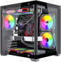 GABINETE BALAM RUSH TANK GLOW MAX 3900 NEGRO MATX RGB C/TEMPLADO S/FUENTE BR-943857 3M DE GARANTIA