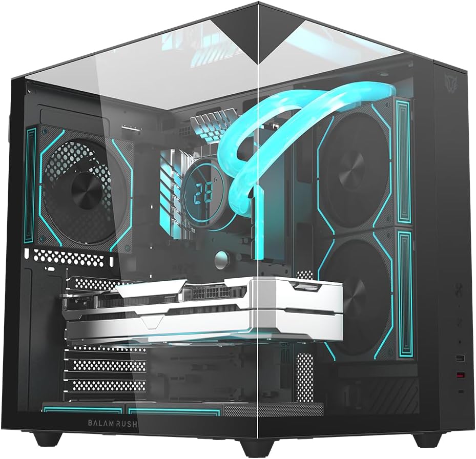 GABINETE BALAM RUSH TANK MAJESTIC 6600 NEGRO ATX USB-3.0 CRISTAL S/FUENTE BR-941525 11M DE GARANTIA