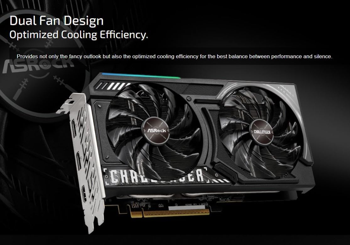 TARJETA DE VIDEO RADEON RX9060XT 8GB GDDR6 ASROCK CHALLENGER 90-GA5TZZ-00UANZ