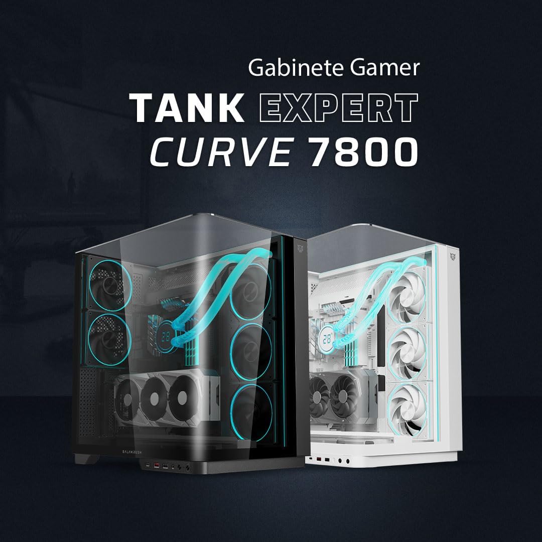 GABINETE BALAM RUSH TANK EXPERT 7800 BLANCO ATX USB-3.0 CRISTAL S/FUENTE BR-941563 11M DE GARANTIA