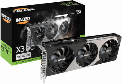 TARJETA DE VIDEO NVIDIA GEFORCE RTX5070TI 16GB OC GDDR7 INNO3D N507T3-16D7X-176068N 12M DE GARANTIA