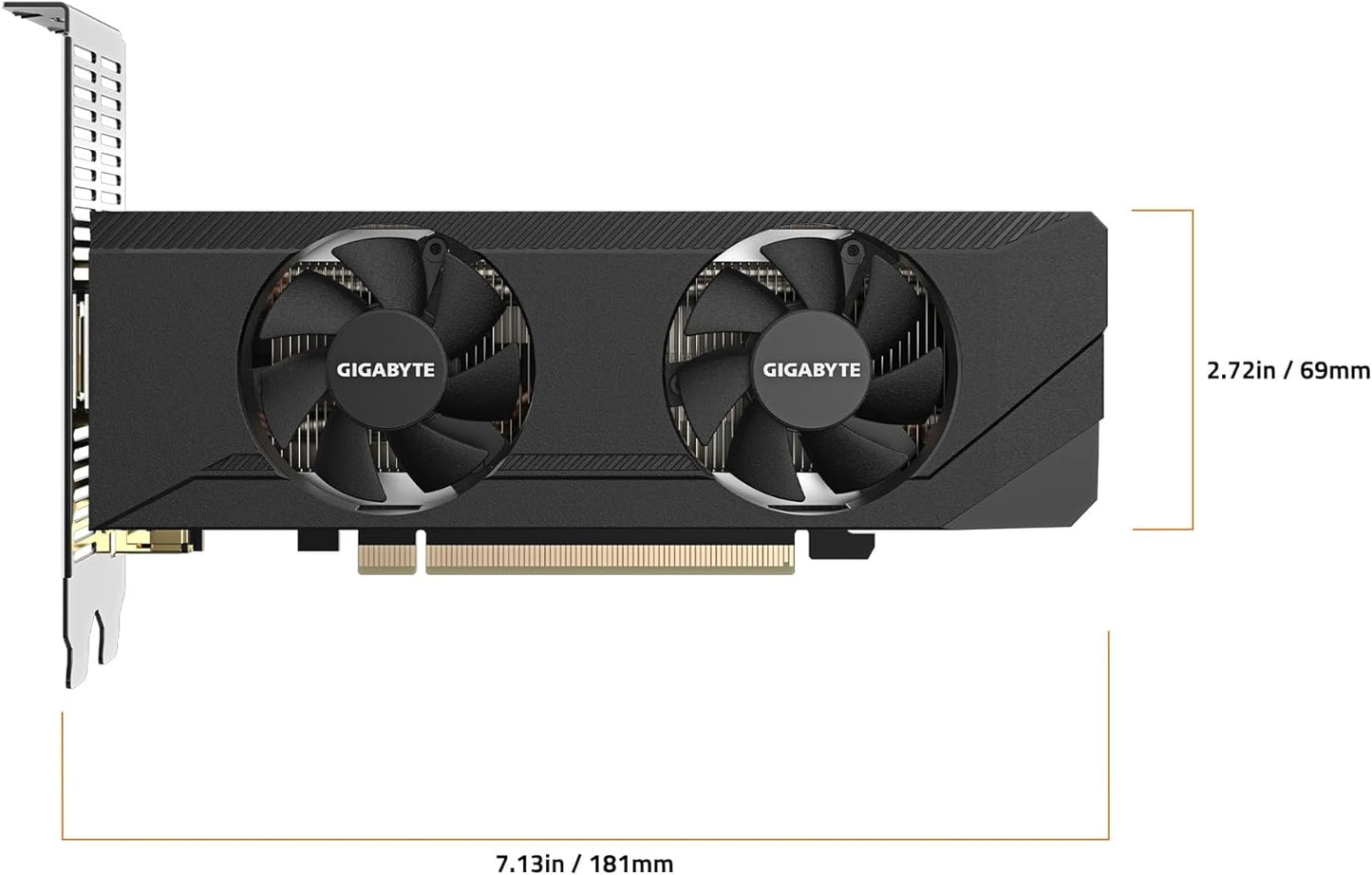 TARJETA DE VIDEO NVIDIA GEFORCE RTX3050 6GB OC GDDR6 GIGABYTE LOW PROFILE GV-N3050OC-6GL