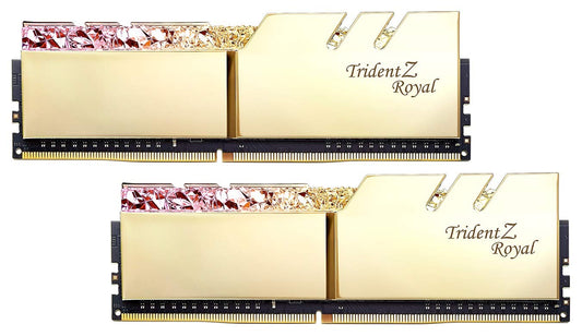 RAM GSKILL TRIDENT Z ROYAL DDR4 16GB 2X8 3200MHZ DORADO RGB