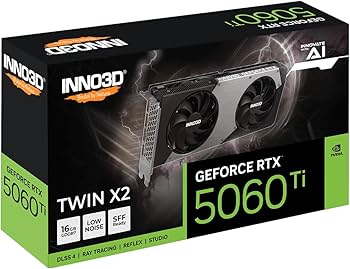 GPU INNO3D NVIDIA GEFORCE RTX 5060TI X3 OC 8GB GDDR7 128BITS PCI EXPRESS 5.0 3 DP 2.1B HDMI
