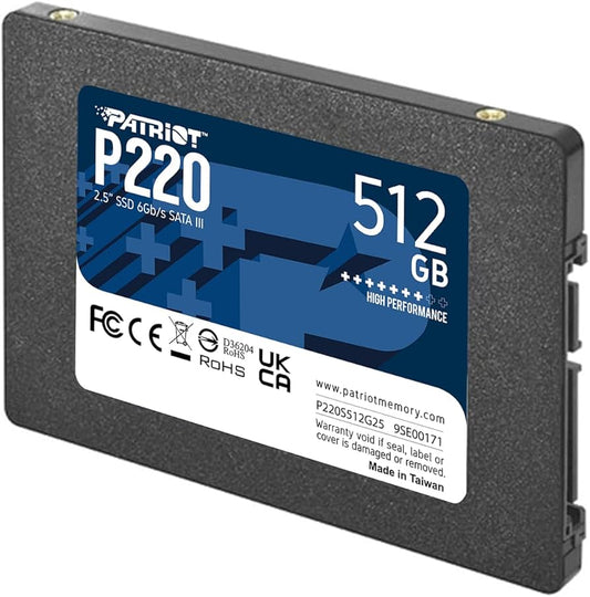 SSD PATRIOT P220 256GB 2.5 SATAIII NEGRO 550MB