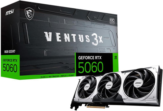 TARJETA DE VIDEO NVIDIA GEFORCE RTX5060  8GB OC GDDR7 MSI VENTUS RTX 5060 8G VENTUS 3X OC