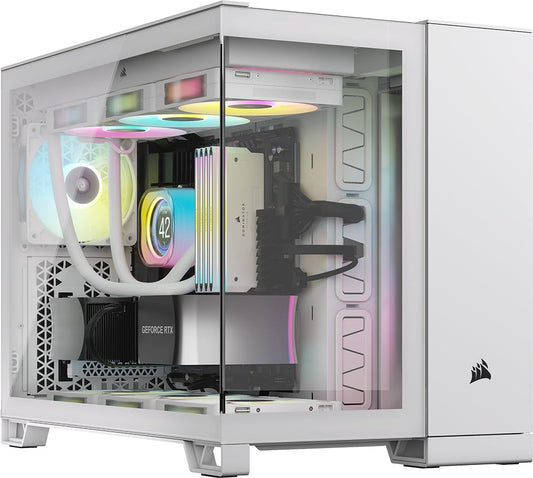 GABINETE CORSAIR ICUE LINK 2500X RGB BLANCO M-ATX CRISTAL SIN FUENTE CC-9011268-WW SIN GARANTIA