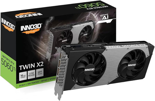 GPU INNO3D NVIDIA GEFORCE RTX 5060TI X2 8GB GDDR7 128BITS PCI EXPRESS 5.0 3 DP 2.1B HDMI