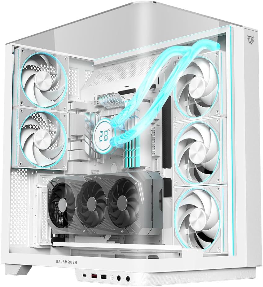 GABINETE BALAM RUSH TANK EXPERT 7800 BLANCO ATX USB-3.0 CRISTAL S/FUENTE BR-941563 11M DE GARANTIA