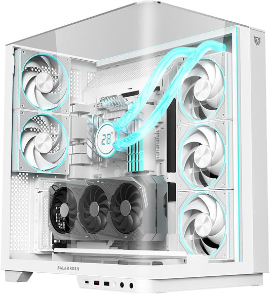 GABINETE BALAM RUSH TANK EXPERT 7800 BLANCO ATX USB-3.0 CRISTAL S/FUENTE BR-941563 11M DE GARANTIA