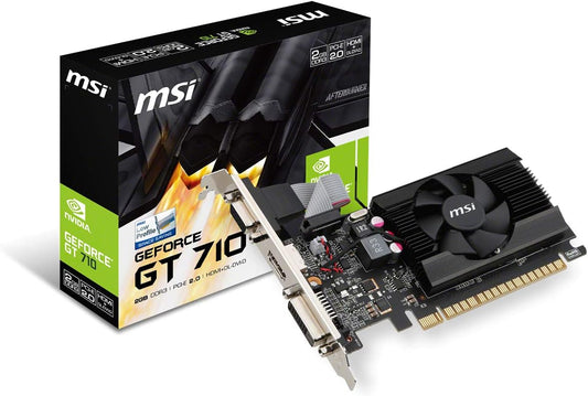 TARJETA DE VIDEO NVIDIA GEFORCE GT710 2GB GDDR3 MSI GT 710 2GD3 LP