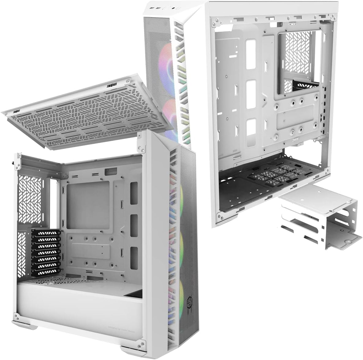 GABINETE COOLER MASTER MASTERBOX MB520 MESH BLANCO ARGB EATX CRISTAL MB520-WGNN-S00 SIN GARANTIA