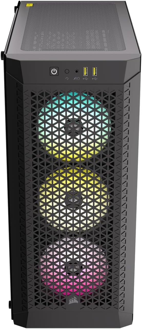 GABINETE CORSAIR AIRFLOW 480T RGB S/FUENTE ATX NEGRO CC-9011272-WW 12M DE GARANTIA