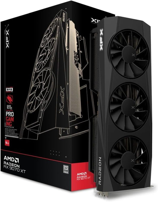 TARJETA DE VIDEO RADEON RX9070XT 16GB GDDR6 XFX QUICKSILVER GAMING RX-97TQICKB9