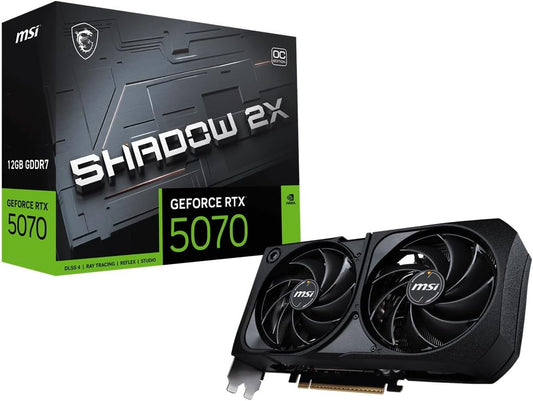 TARJETA DE VIDEO NVIDIA GEFORCE RTX5070 12GB OC GDDR7 MSI SHADOW RTX 5070 12G SHADOW 2X OC
