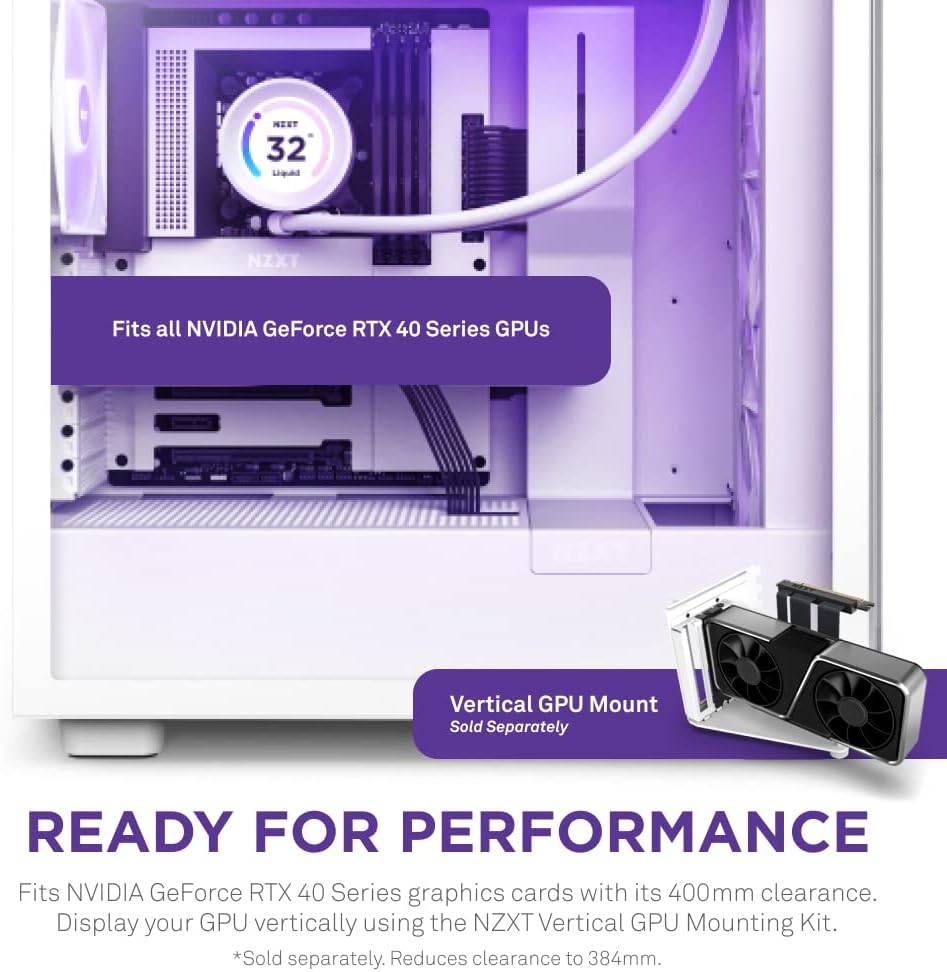 GABINETE NZXT H7 ELITE RGB BLANCO ATX S/FUENTE CRISTAL USB 3.2 TIPOC  CM-H71EW-02 12M DE GARANTIA