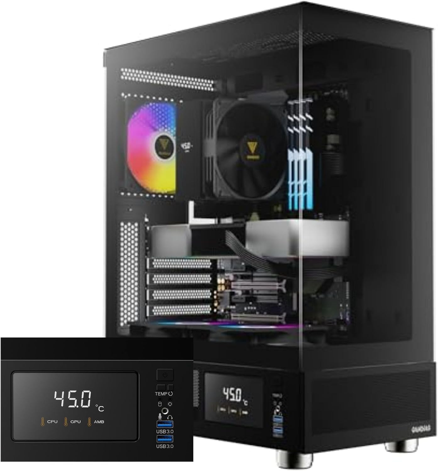 GABINETE GAMDIAS ATLAS E1 NEGRO ATX ARGB S/FUENTE CRISTAL GD-ATLAS E1 11M DE GARANTIA
