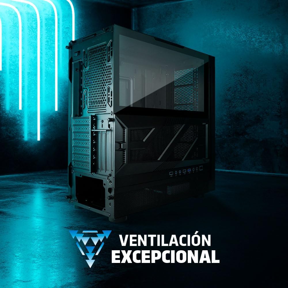 GABINETE GAME FACTOR CSG800 NEGRO ATX CRISTAL 11M DE GARANTIA