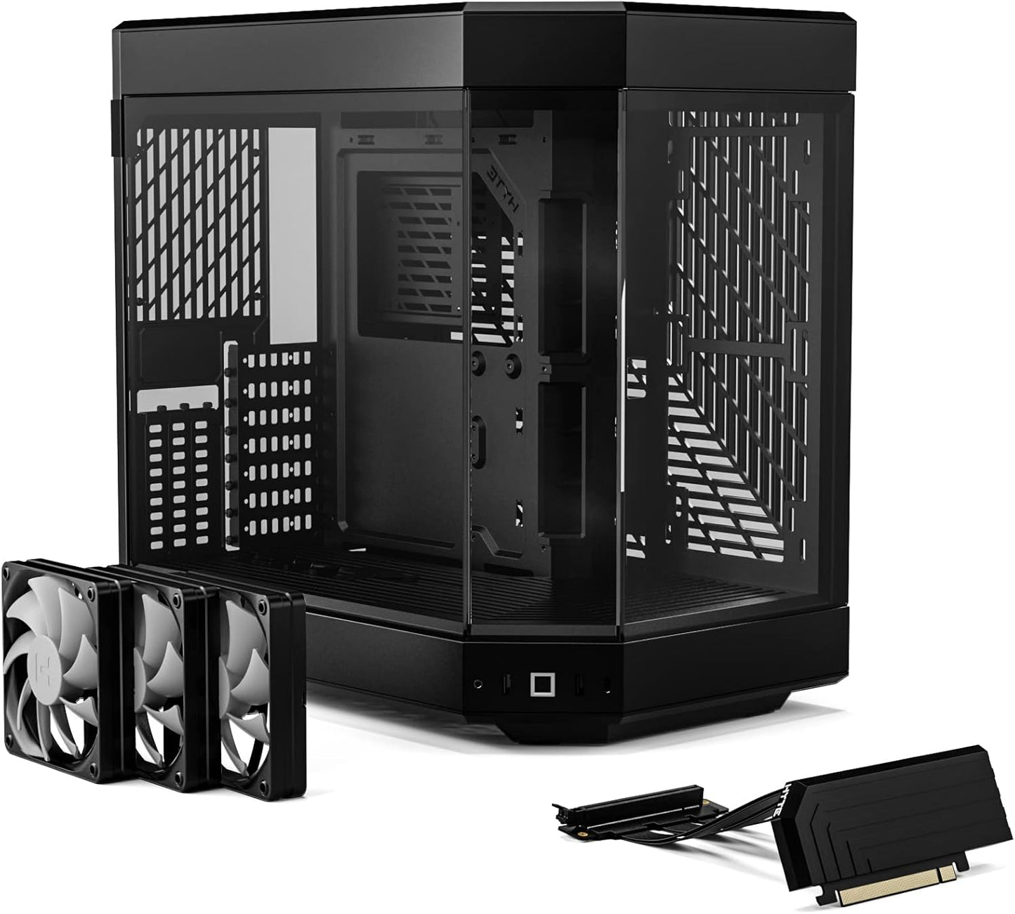 GABINETE HYTE Y60 NEGRO EATX S/FUENTE CRISTAL CS-HYTE-Y60-B 11M DE GARANTIA