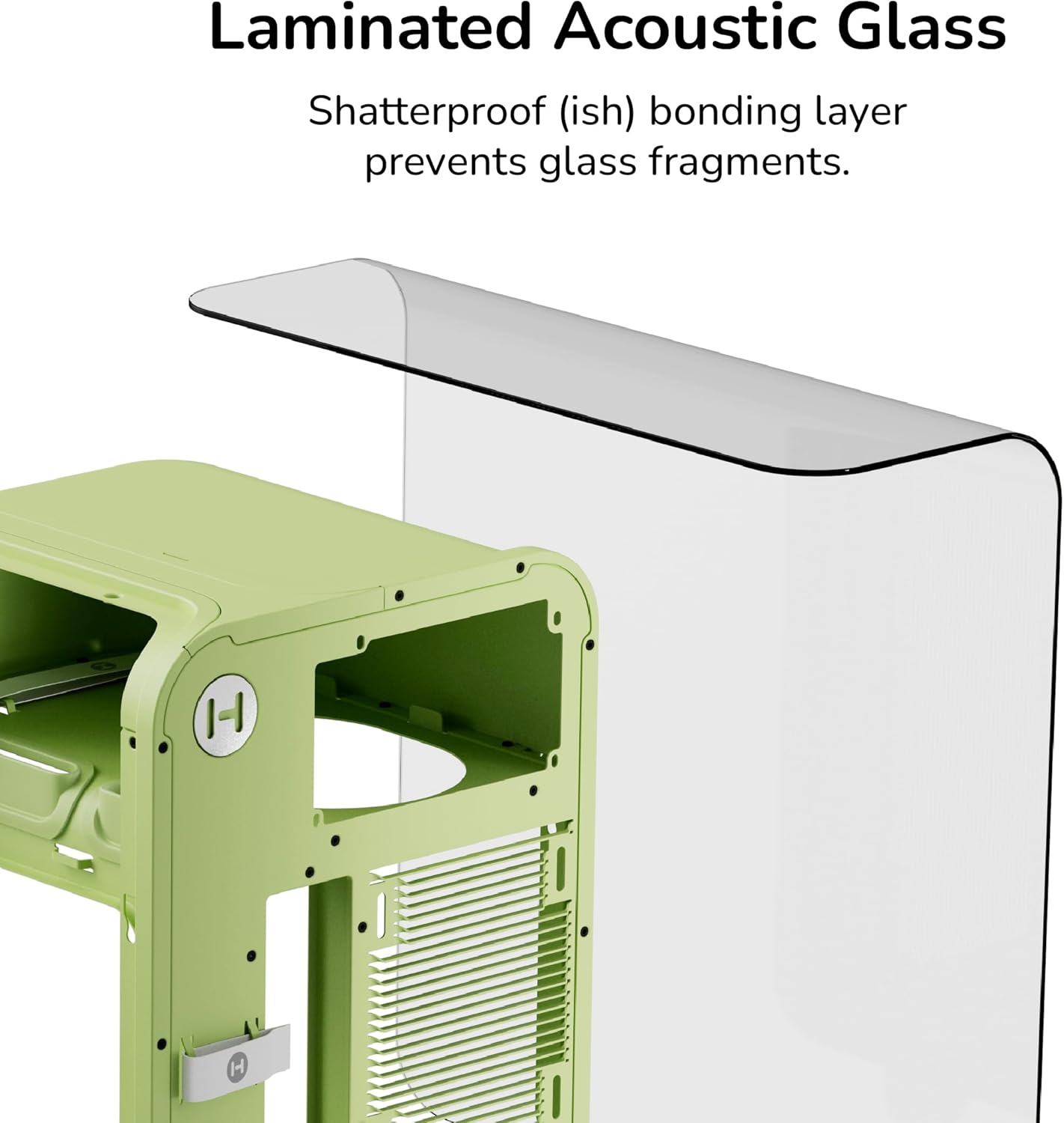 GABINETE HYTE X50 ATX S/FUENTE CRISTAL MATCHA VERDE OLIVO CS-HYTE-X50G-MM 12M DE GARANTIA