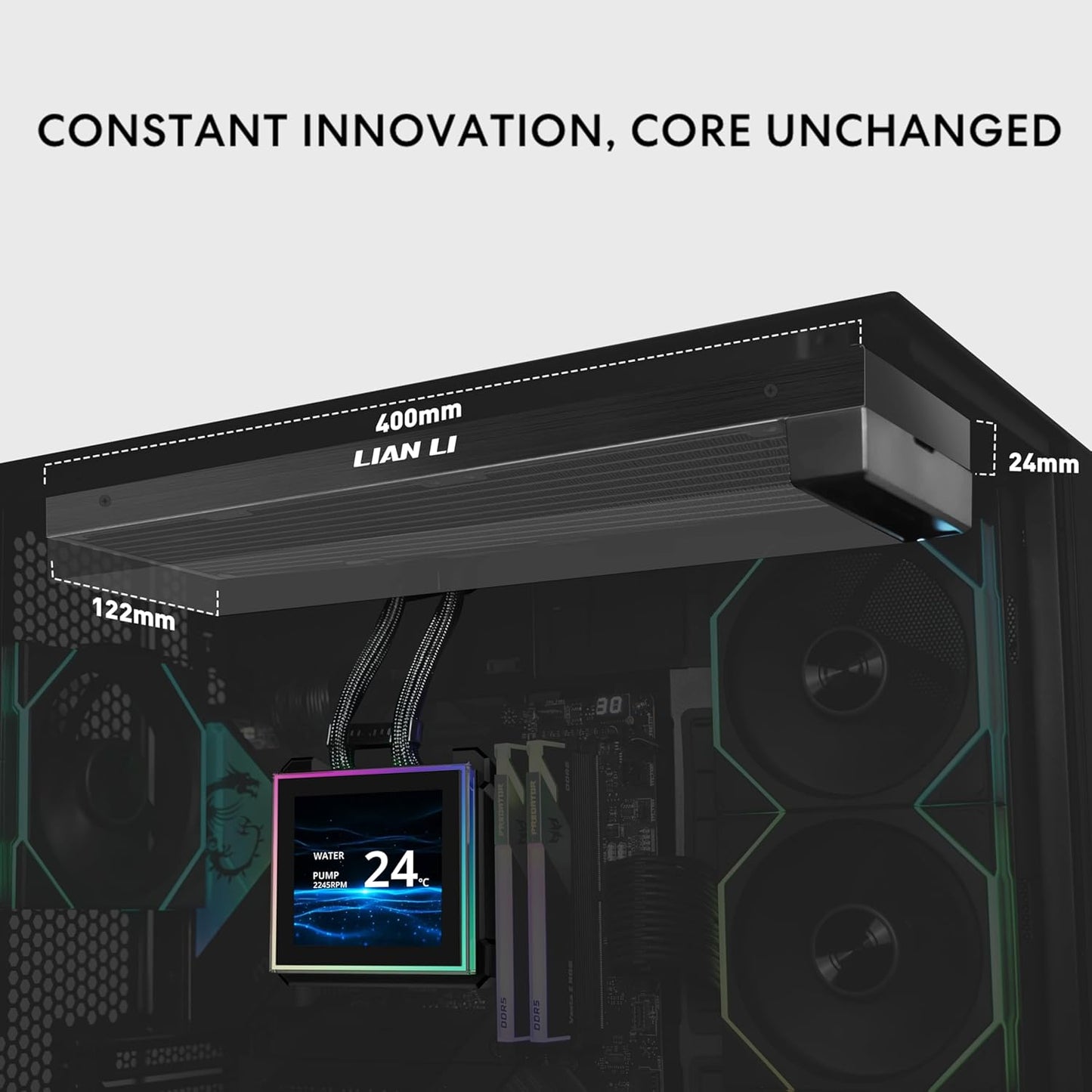 ENFRIAMIENTO LIAN LI HYDROSHIFT II LCD-C 360TL ARGB NEGRO LGA1851/AMS GHS2LCD36TB.00 12M DE GARANTIA