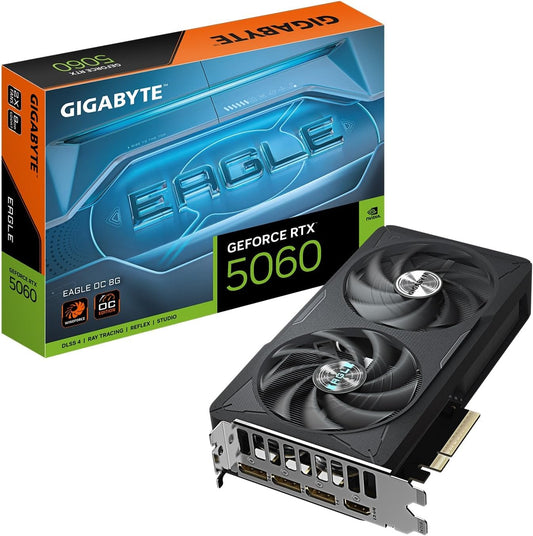 TARJETA DE VIDEO NVIDIA GEFORCE RTX5060 8GB OC GDDR7 GIGABYTE EAGLE GV-N5060EAGLE OC-8GD