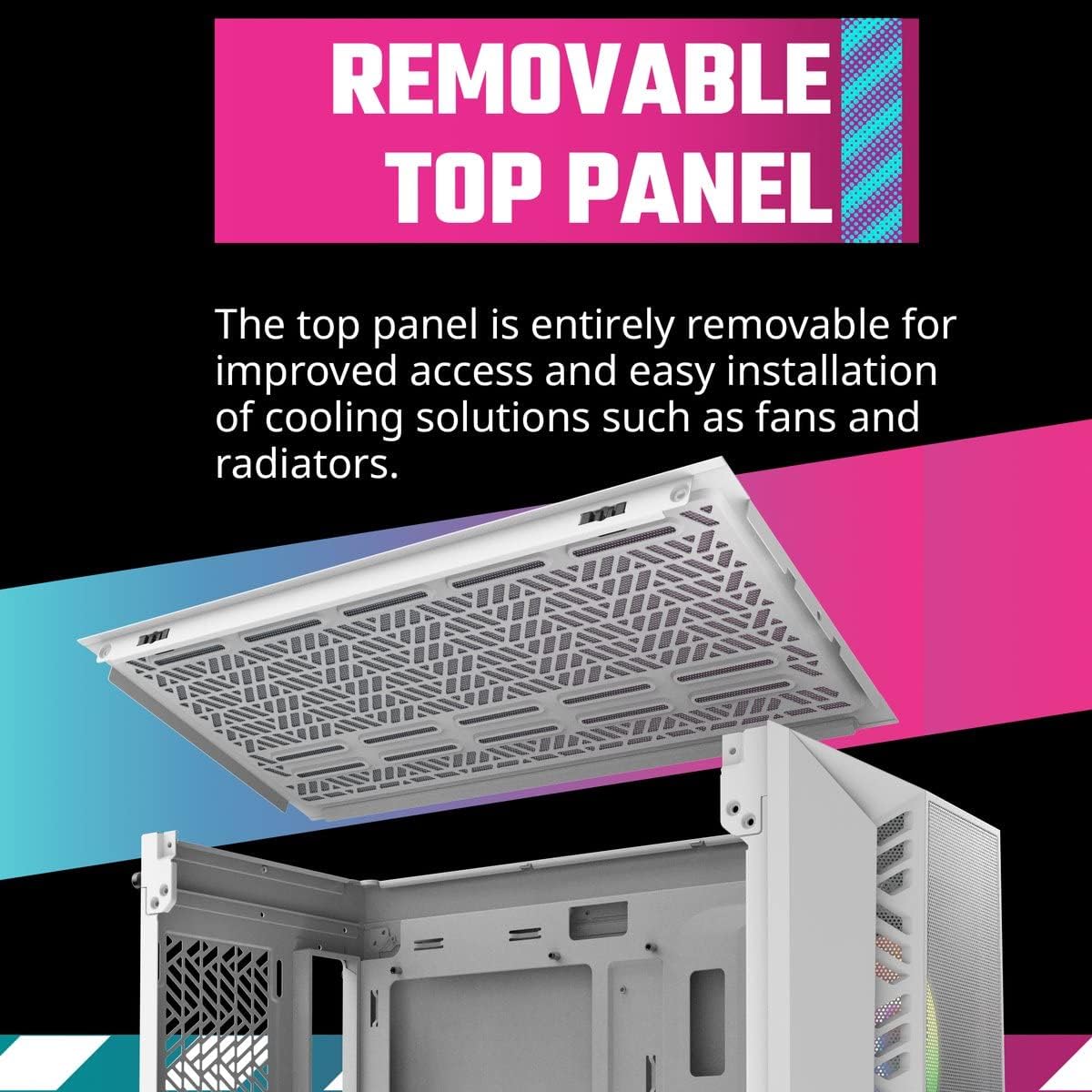 GABINETE COOLER MASTER MASTERBOX MB520 MESH BLANCO ARGB EATX CRISTAL MB520-WGNN-S00 SIN GARANTIA