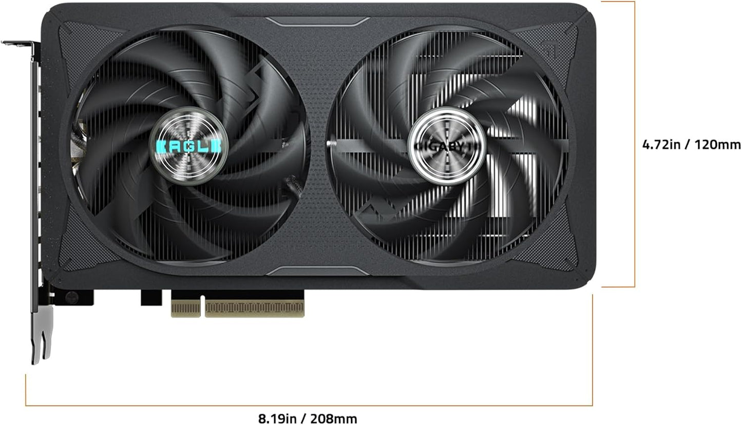TARJETA DE VIDEO NVIDIA GEFORCE RTX5060 8GB OC GDDR7 GIGABYTE EAGLE GV-N5060EAGLE OC-8GD