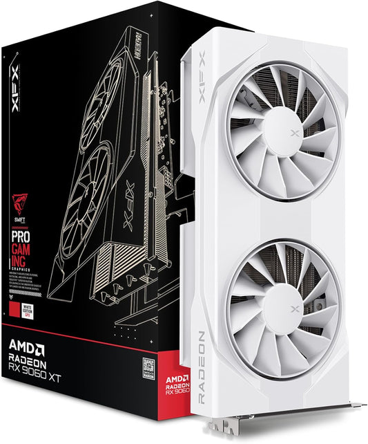 TARJETA DE VIDEO RADEON RX9060XT 8GB OC GDDR6 XFX GAMING BLANCA RX-96TSW8GWQ
