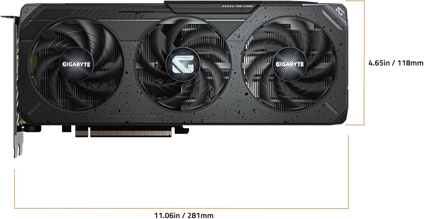 TARJETA DE VIDEO RADEON RX9060XT 16GB OC GDDR6 GIGABYTE GAMING GV-R9060XTGAMING OC-16GD
