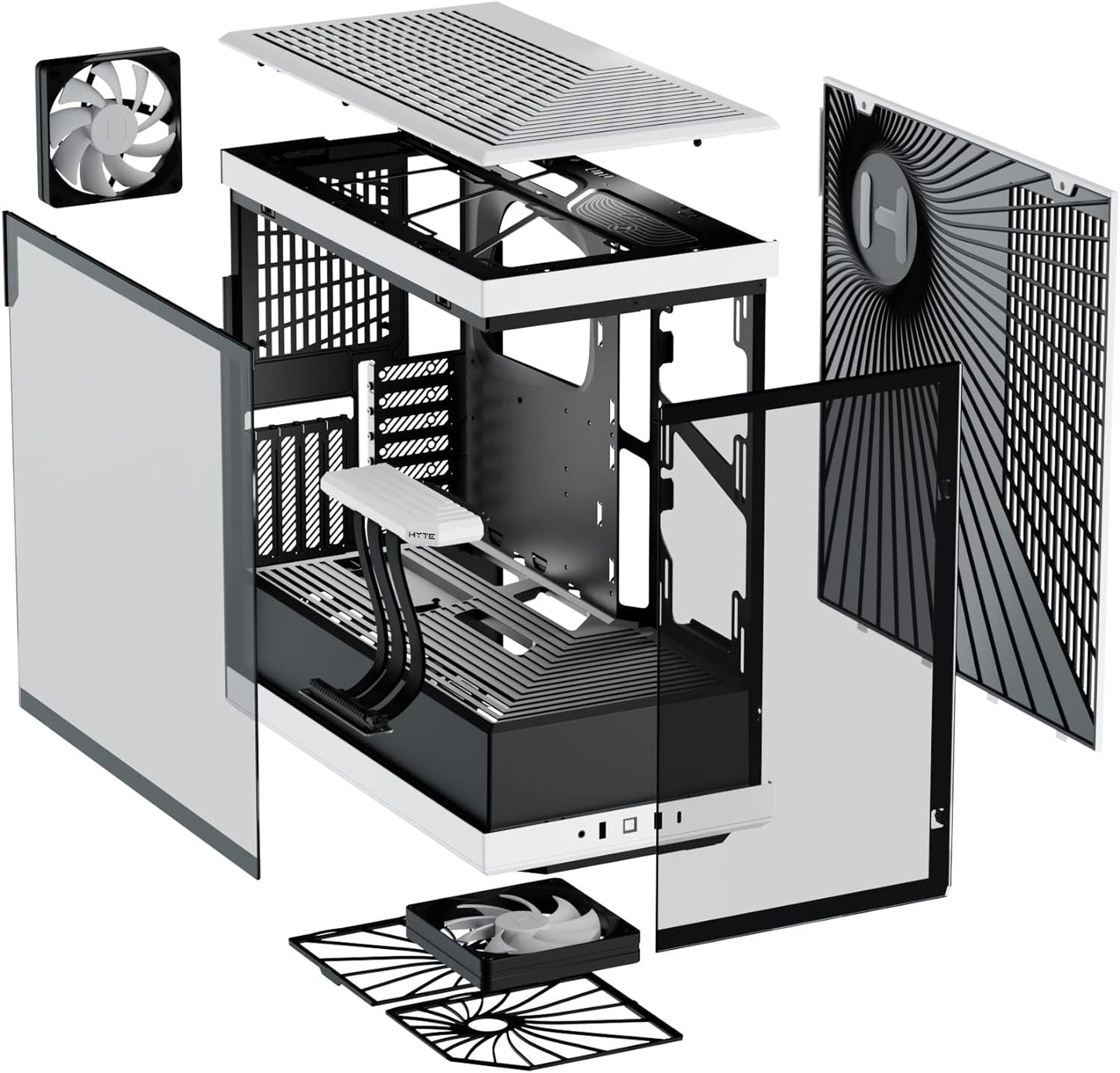 GABINETE HYTE Y40 NEGRO/BLANCO M-ATX S/FUENTE CRISTAL CS-HYTE-Y40-BW 11M DE GARANTIA