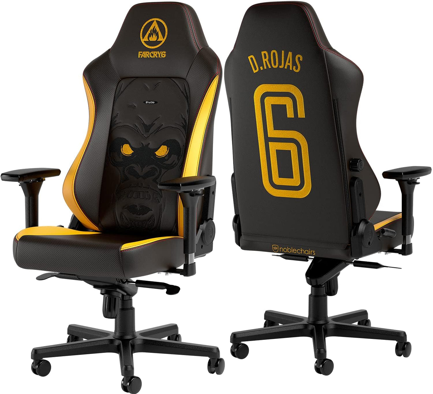 SILLA NOBLECHAIRS FAR CRY 6 SPECIAL EDITION BLACK/GOLD CUERO SINTETICO 120KG