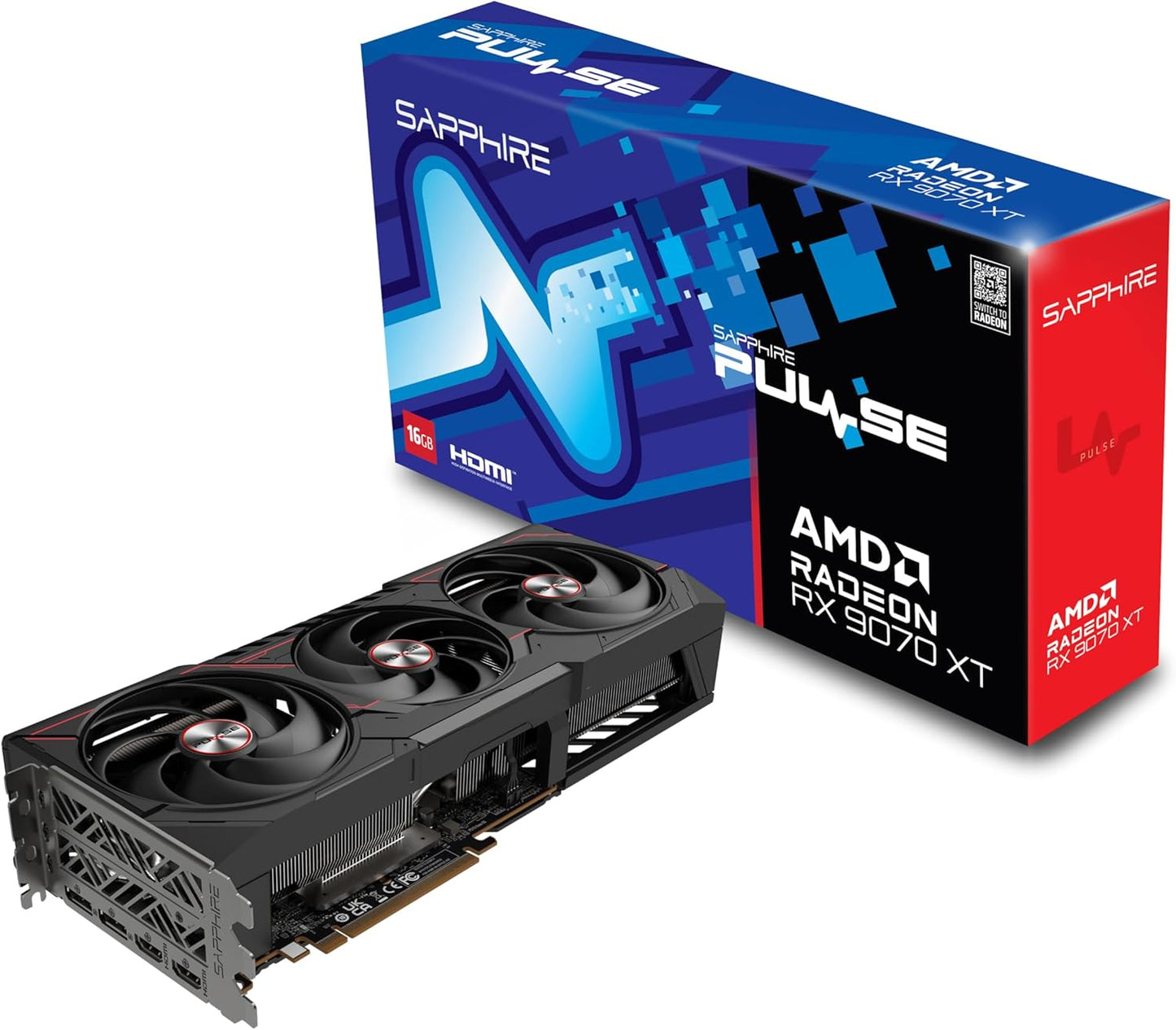TARJETA DE VIDEO RADEON RX9070XT 16GB DDR6 SAPPHIRE PULSE RX 11348-03-20G