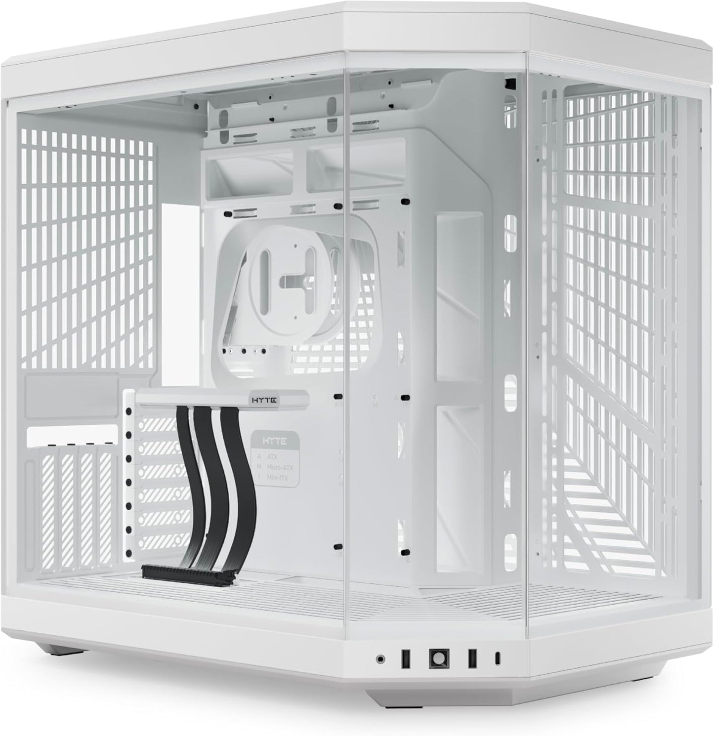GABINETE HYTE Y70 EATX S/FUENTE CRISTAL BLANCO CS-HYTE-Y70-WW 11M DE GARANTIA