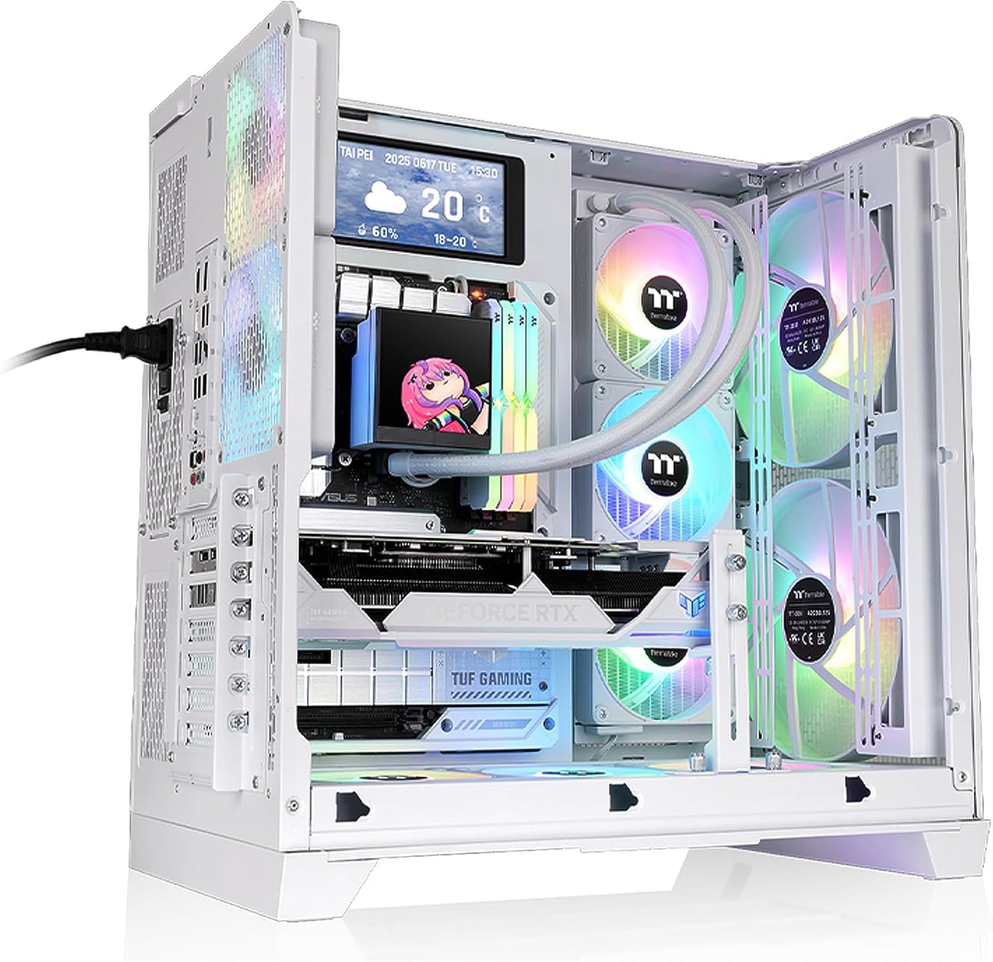 GABINETE THERMALTAKE VIEW 390 AIR SNOW ATX CRISTAL BLANCO CA-11F-00M6WN-00 12M DE GARANTIA