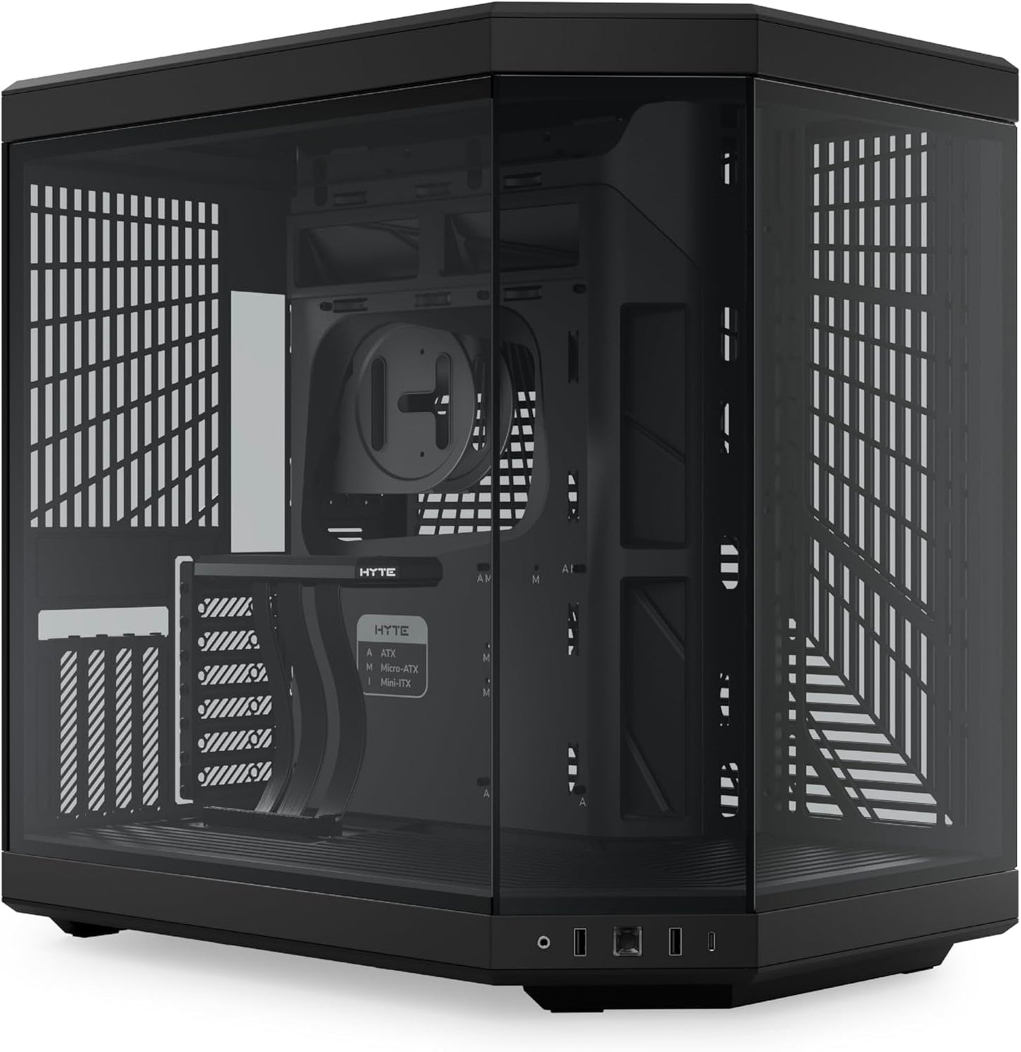 GABINETE HYTE Y70 EATX S/FUENTE CRISTAL NEGRO/BLANCO CS-HYTE-Y70-BW 11M DE GARANTIA