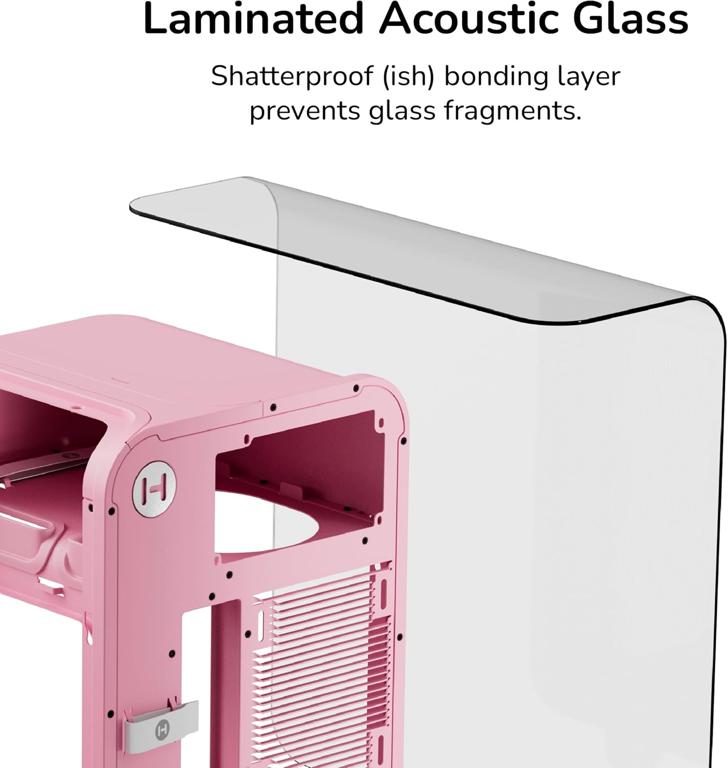 GABINETE HYTE X50 ATX S/FUENTE CRISTAL STRAWBERRY MILK ROSA CS-HYTE-X50G-SM 12M DE GARANTIA