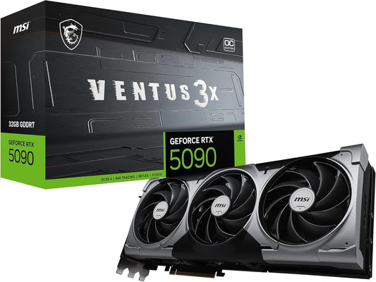TARJETA DE VIDEO MSI RTX 5090 VENTUS 3X OC 32GB GDDR7 HDMI DP RTX 5090 32G VENTUS 3X OC