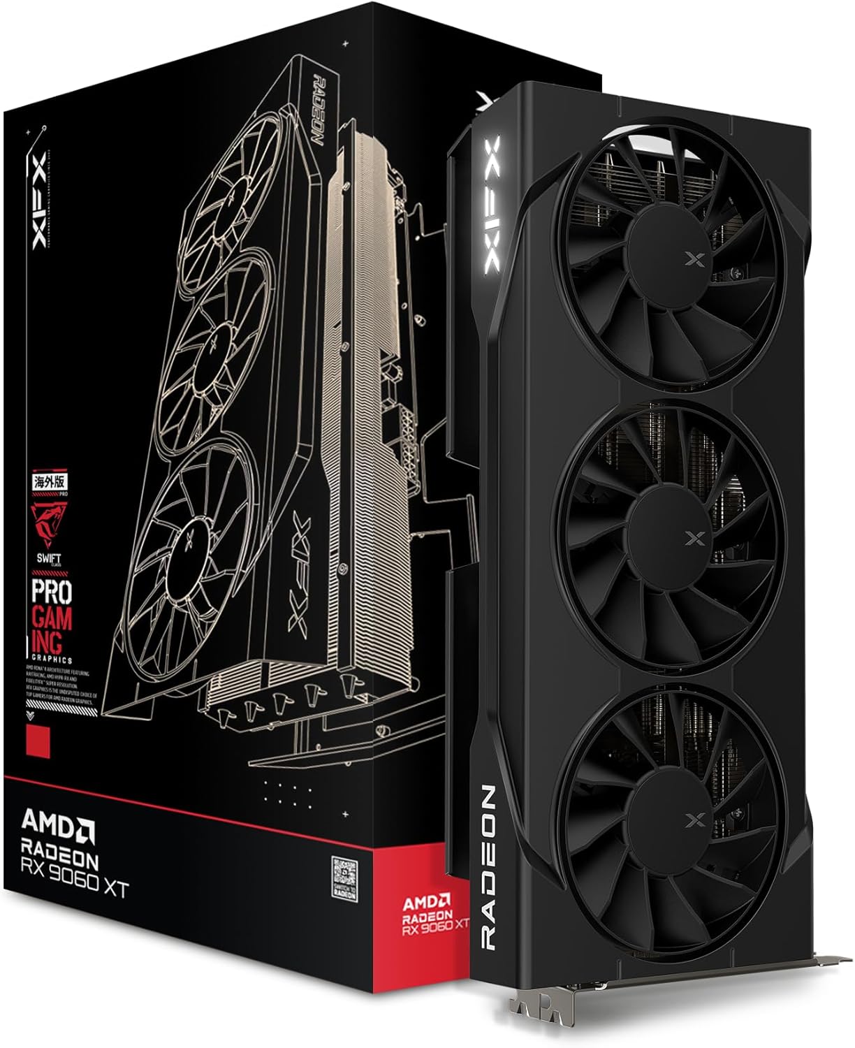 TARJETA DE VIDEO RADEON RX9060XT 16GB OC GDDR6 XFX SWFT RX-96TS316B7 12M DE GARANTIA