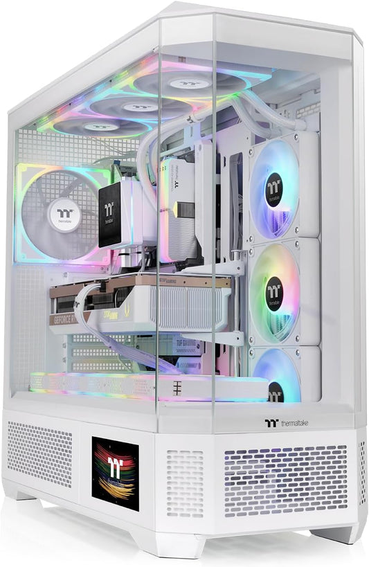 GABINETE THERMALTAKE VIEW 600 TG SNOW M-ATX CRISTAL BLANCO CA-11H-00F6WN-00 12M DE GARANTIA
