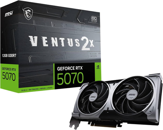 TARJETA DE VIDEO NVIDIA GEFORCE RTX5070 12GB OC GDDR7 MSI VENTUS RTX 5070 12G VENTUS 2X OC