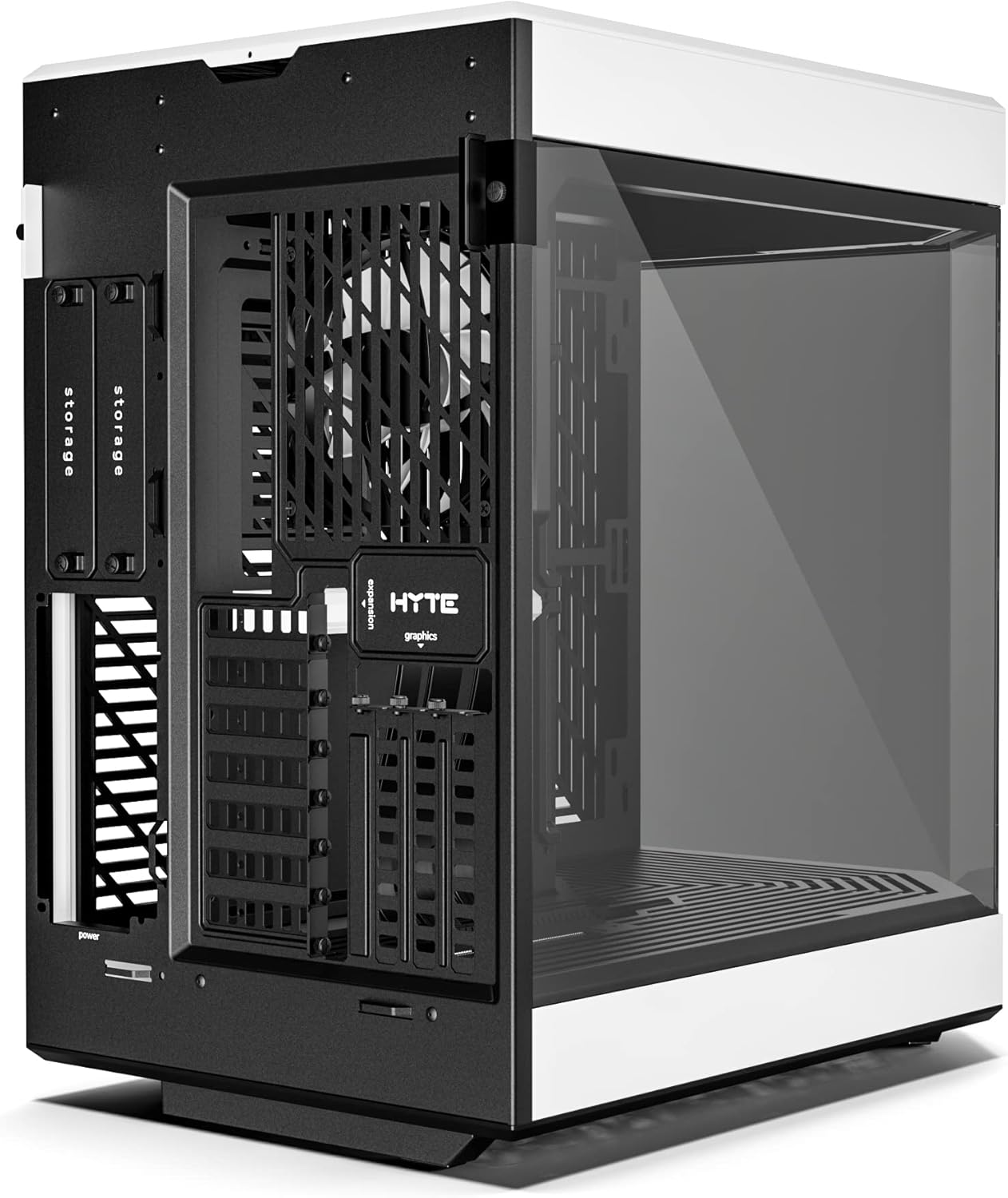 GABINETE HYTE Y60 NEGRO/BLANCO EATX S/FUENTE CRISTAL CS-HYTE-Y60-BW 11M DE GARANTIA
