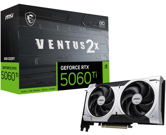 TARJETA DE VIDEO NVIDIA RTX5060TI 8GB GDDR7 MSI VENTUS RTX 5060 TI 8G VENTUS 2X PLUS