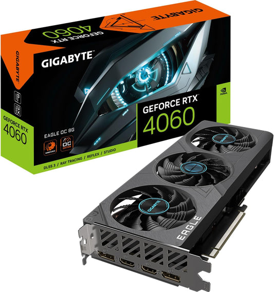 CAJA ABIERTA TVIDEO GIGABYTE RTX4060 EAGLE OC 8GB 128 BIT GDDR6 GV-N4060EAGLE OC-8GD REV 1.0