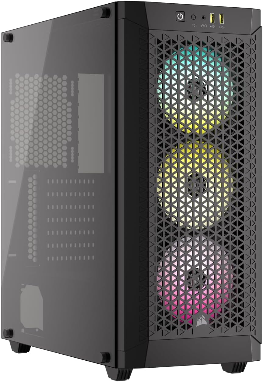 GABINETE CORSAIR AIRFLOW 480T RGB S/FUENTE ATX NEGRO CC-9011272-WW 12M DE GARANTIA