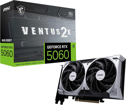 TARJETA DE VIDEO NVIDIA GEFORCE RTX5060 8GB OC GDDR7 MSI VENTUS RTX 5060 8G VENTUS 2X OC