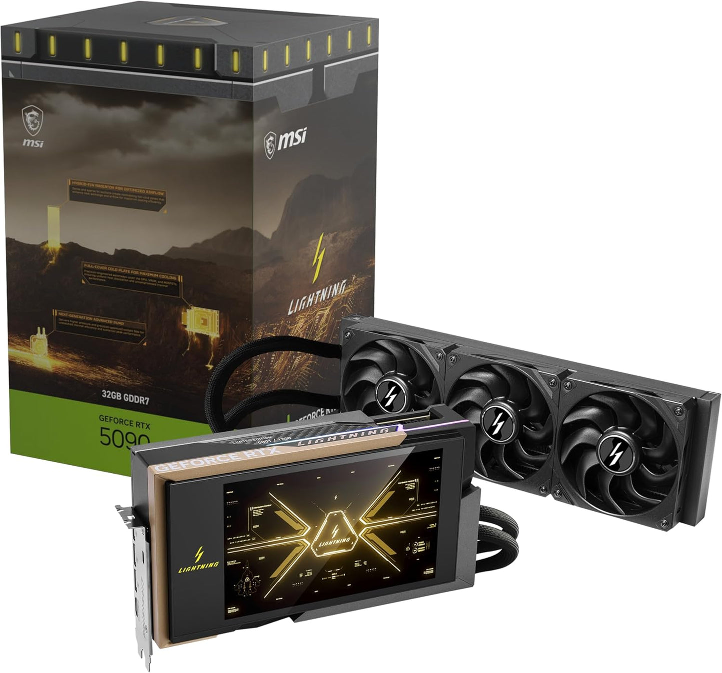 TARJETA DE VIDEO NVIDIA GEFORCE RTX5090 32GB GDDR7 MSI RTX 5090 32G LIGHTNING Z