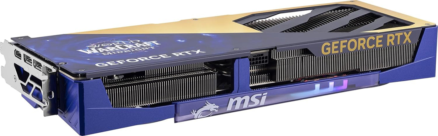 TARJETA DE VIDEO NVIDIA RTX5070 12GB OC GDDR7 MSI RTX 5070 12G WORLD OF WARCRAFT MIDNIGHT VOID EDITION OC