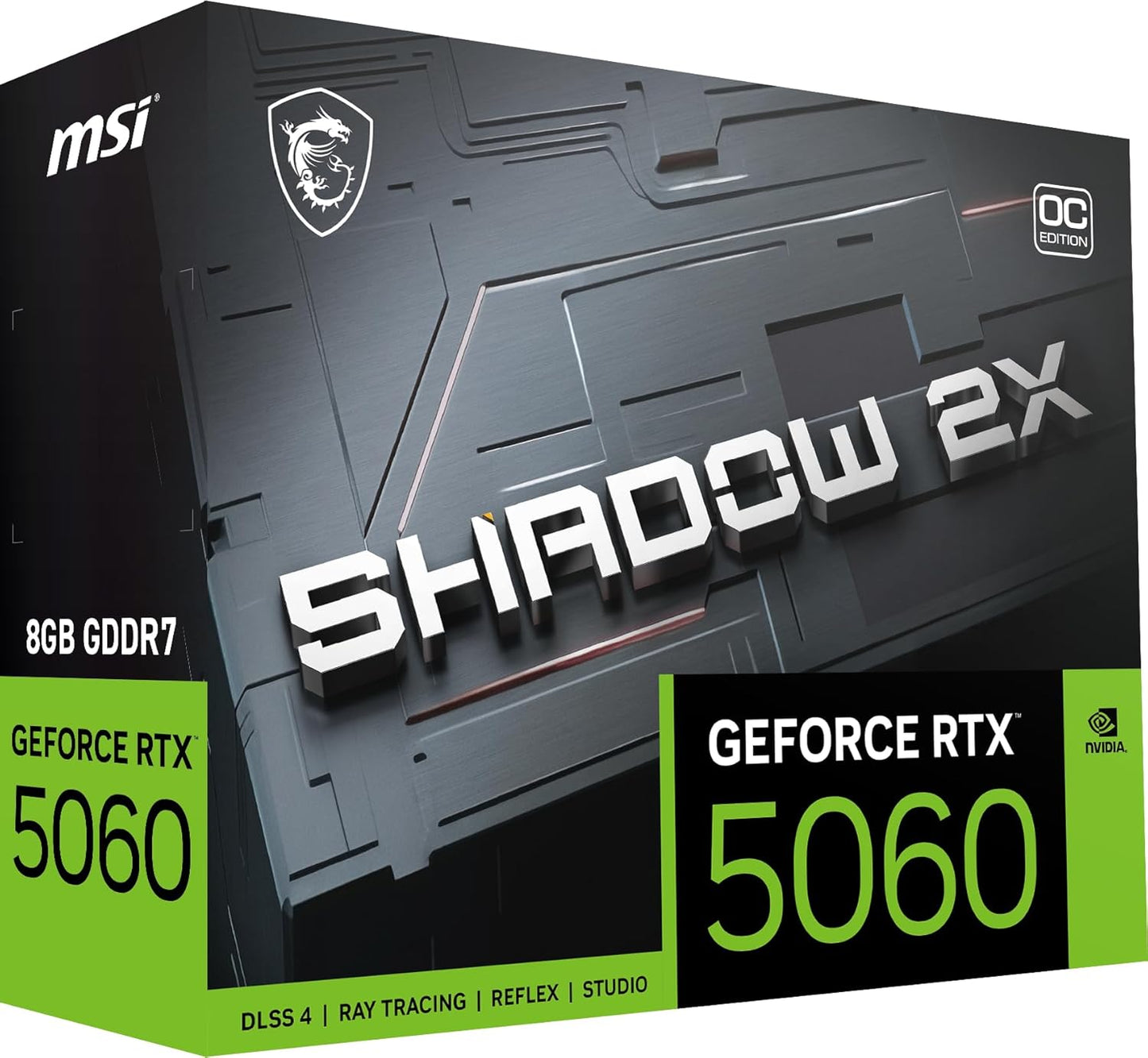 TARJETA DE VIDEO NVIDIA GEFORCE RTX5060 8GB OC GDDR7 MSI SHADOW RTX 5060 8G SHADOW 2X OC